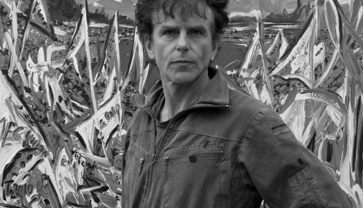 Torsten Schlüter, "Agentenbrücke", 1994, Acryl, 75x102cm