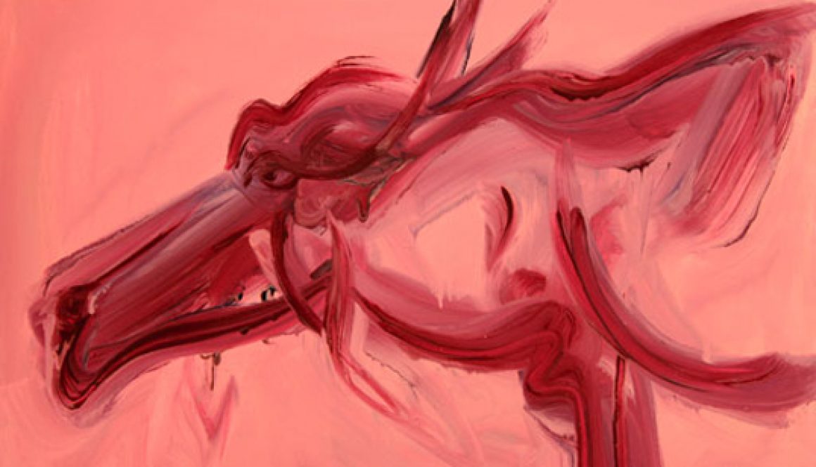 Torsten Schlüter, "Leittier", 2004, Öl auf Leinwand, 70yx100cm