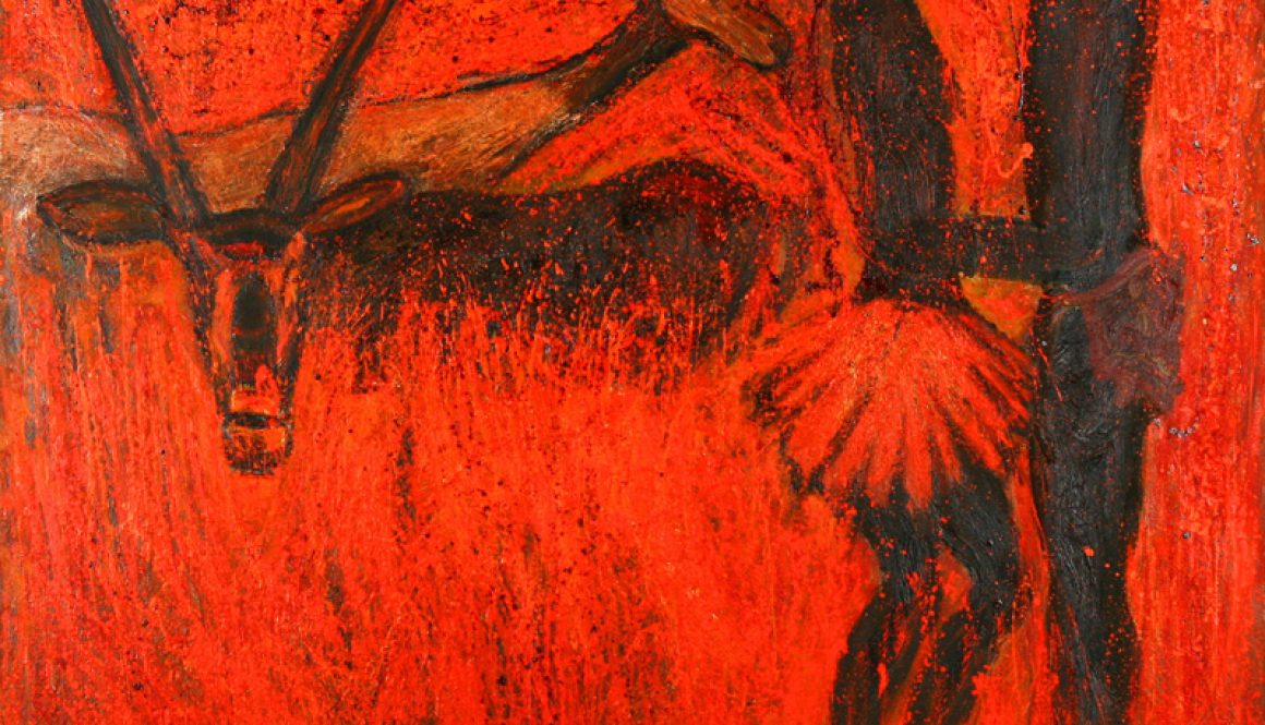 Torsten Schlüter, "Abschied von Europa", 2003, Öl auf Leinwand, 180x180cm