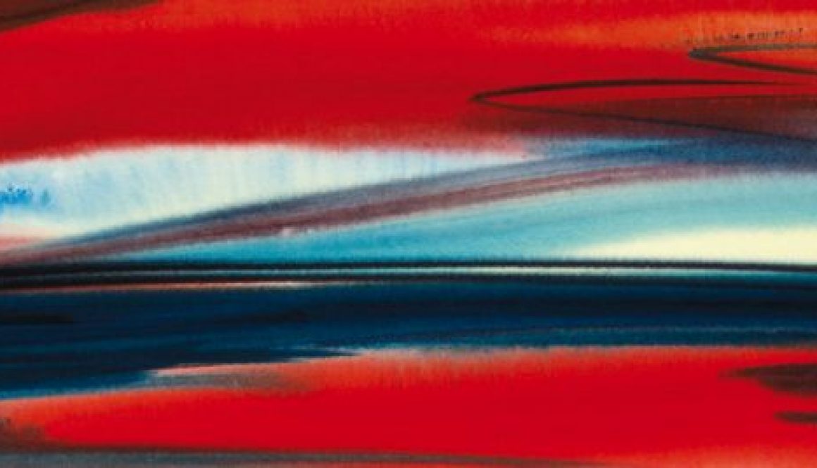 Torsten Schlüter, "Ankunft der Sonnenvögel", 2008, Aquarell, 20x70cm