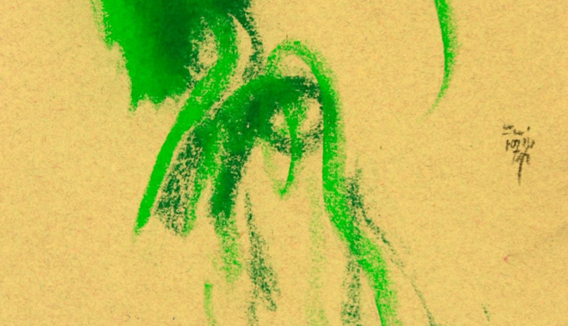 Torsten Schlüter, "Brunnenfrau VI", 2007, Kreide, 25x17cm