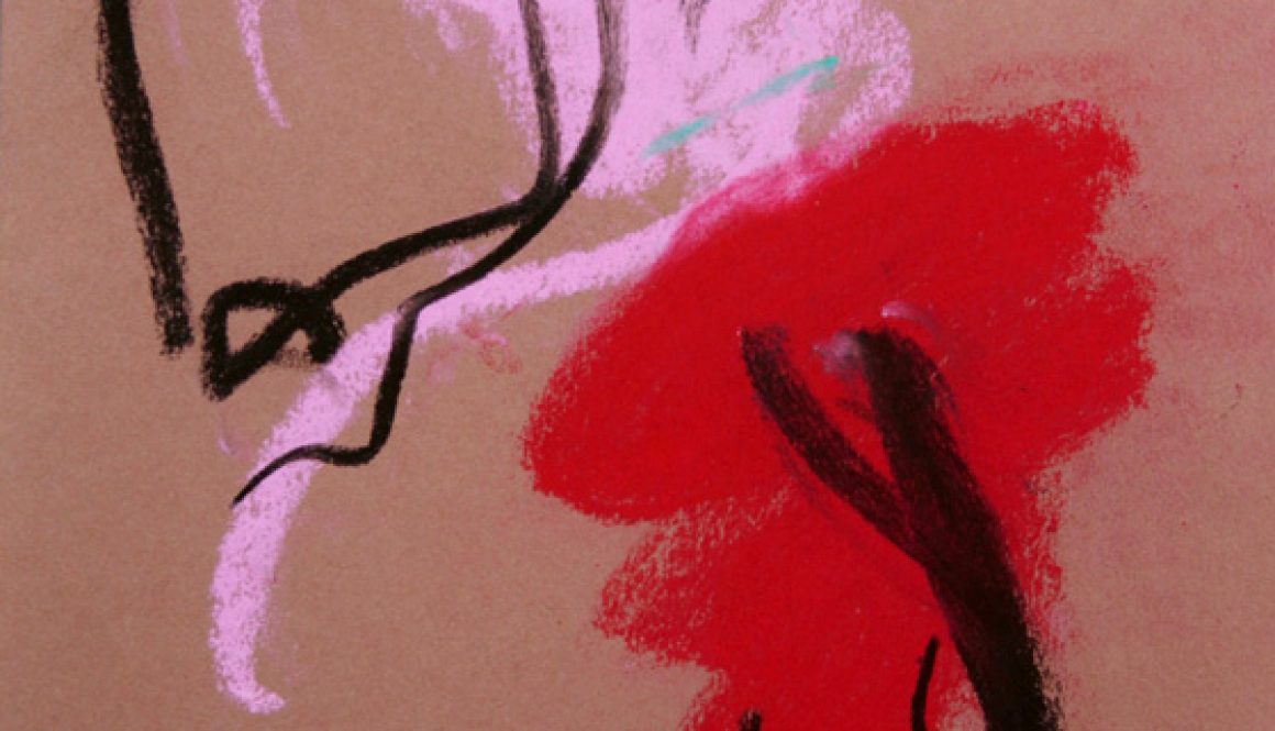 Torsten Schlüter, "Brunnenfrau X", 2008, Pastell, 25x17cm