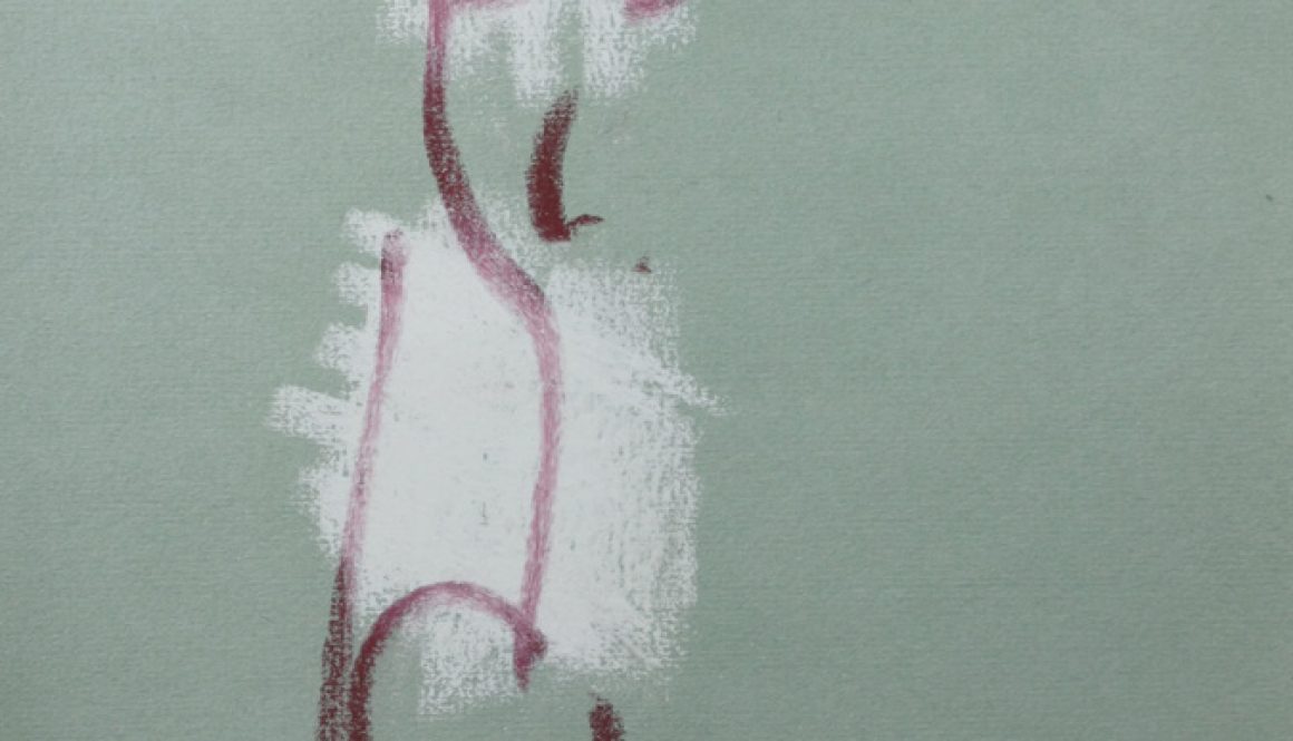 Torsten Schlüter, "Brunnenfrau", 2015, Kreide 25x17cm