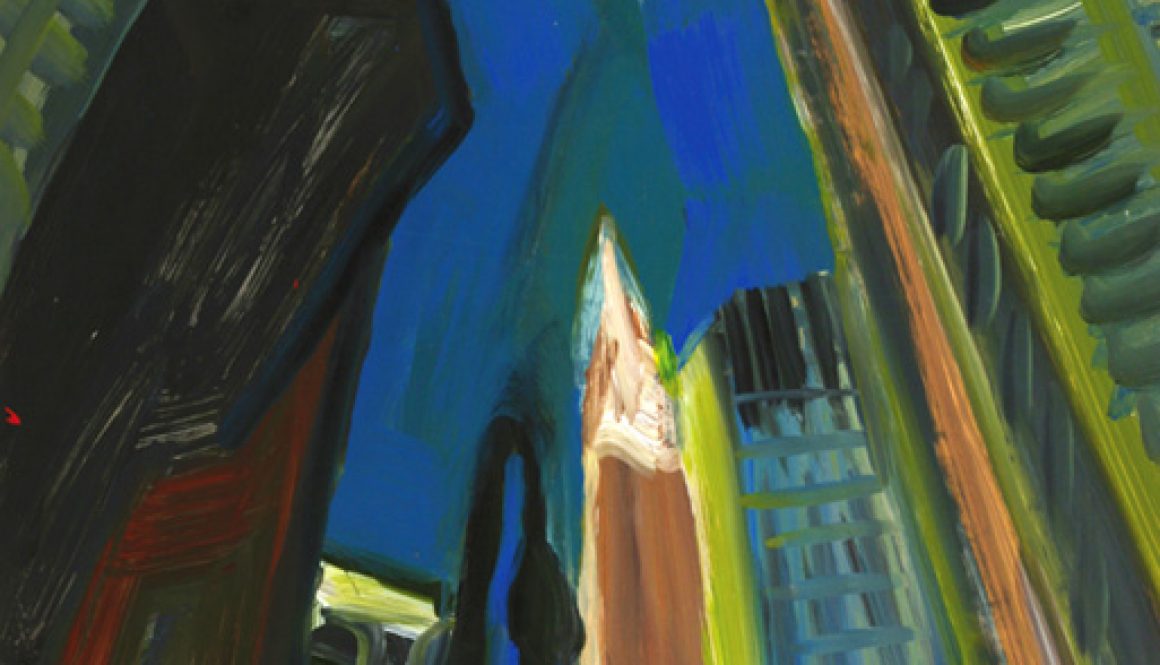 Torsten Schlüter, "Down Town", 1994, Acryl, 110x80cm