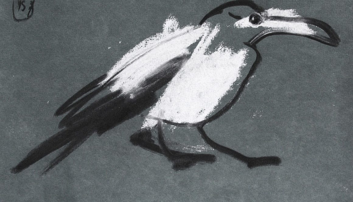 Torsten Schlüter, "Frag mich!", 2015, Kreide, 17,5x25,5cm