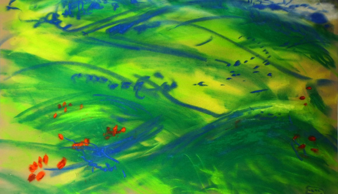 Torsten Schlüter, "Hochland", 2014, Pastell, 50x65cm