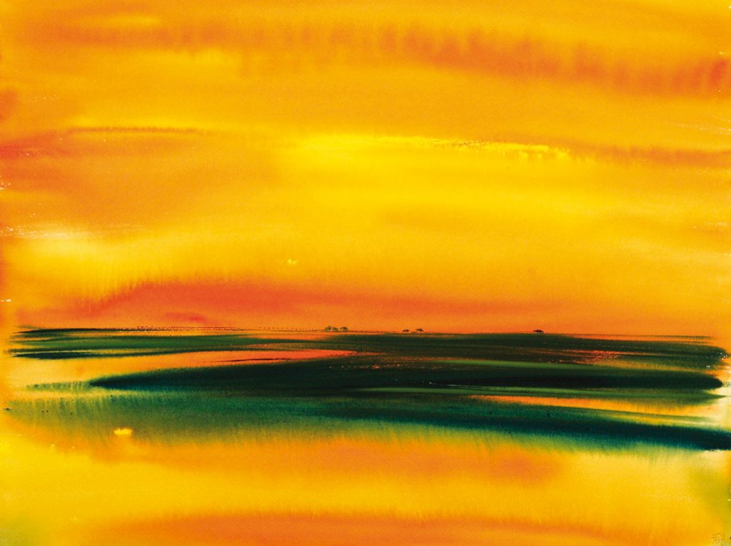 Torsten Schlüter, "Sommersonate", 2008, Aquarell, 50x65cm