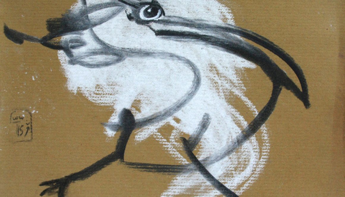 Torsten Schlüter, "Yellow Buffalo", 2013, Pastell, 17,5x25,5cm