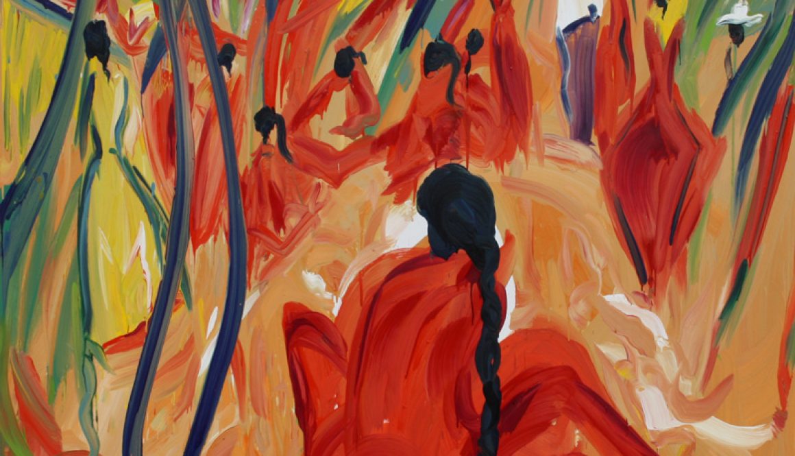 Torsten Schlüter, "Yakshi", 1996, Öl auf Leinwand, 180x180cmTorsten Schlüter, "Yakshi", 1996, Öl auf Leinwand, 180x180cm