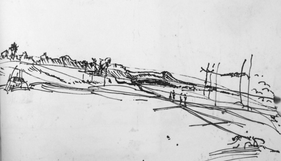 Torsten Schlüter, "Westküste", 1999, Filzstift, 15x21cm