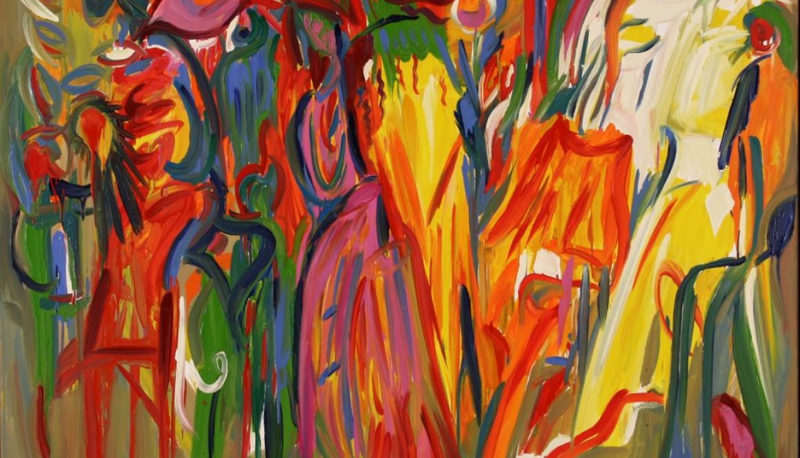Torsten Schlüter, "Uma, Psylo, Mescalitho", 1998, Öl auf Leinwand, 160x160cm