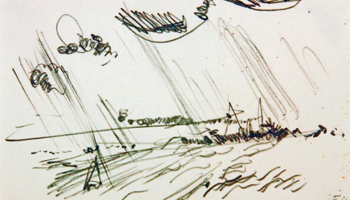 Torsten Schlüter, "Von Oben", 2006, Bleistiftzeichnung, 10x15cm