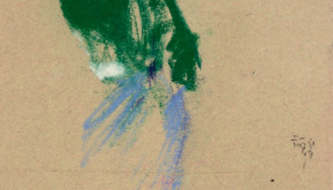 Torsten Schlüter, "Wasserfrau XII", 2007, Kreide, 25x17,5 cm