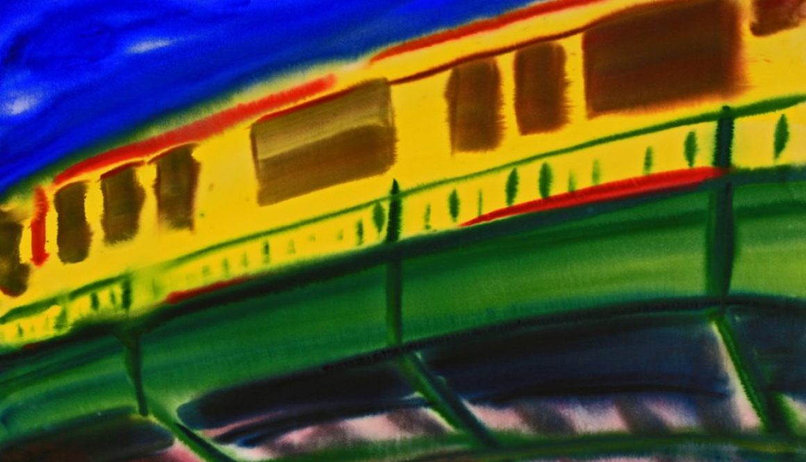 Torsten Schlüter, "Subway Upstairs", 1996, Aquarell, 70x100cm