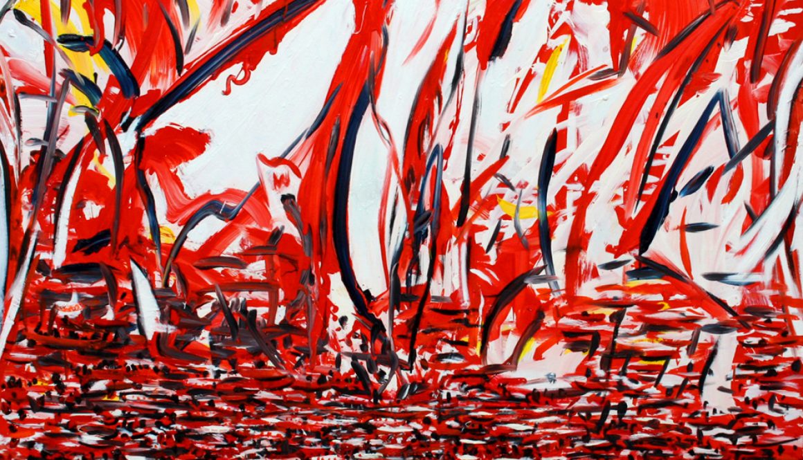 Torsten Schlüter, "Alte Försterei - Es war in den Goldenen 20-ern", 2015, Öl auf Leinwand, 160x160cm