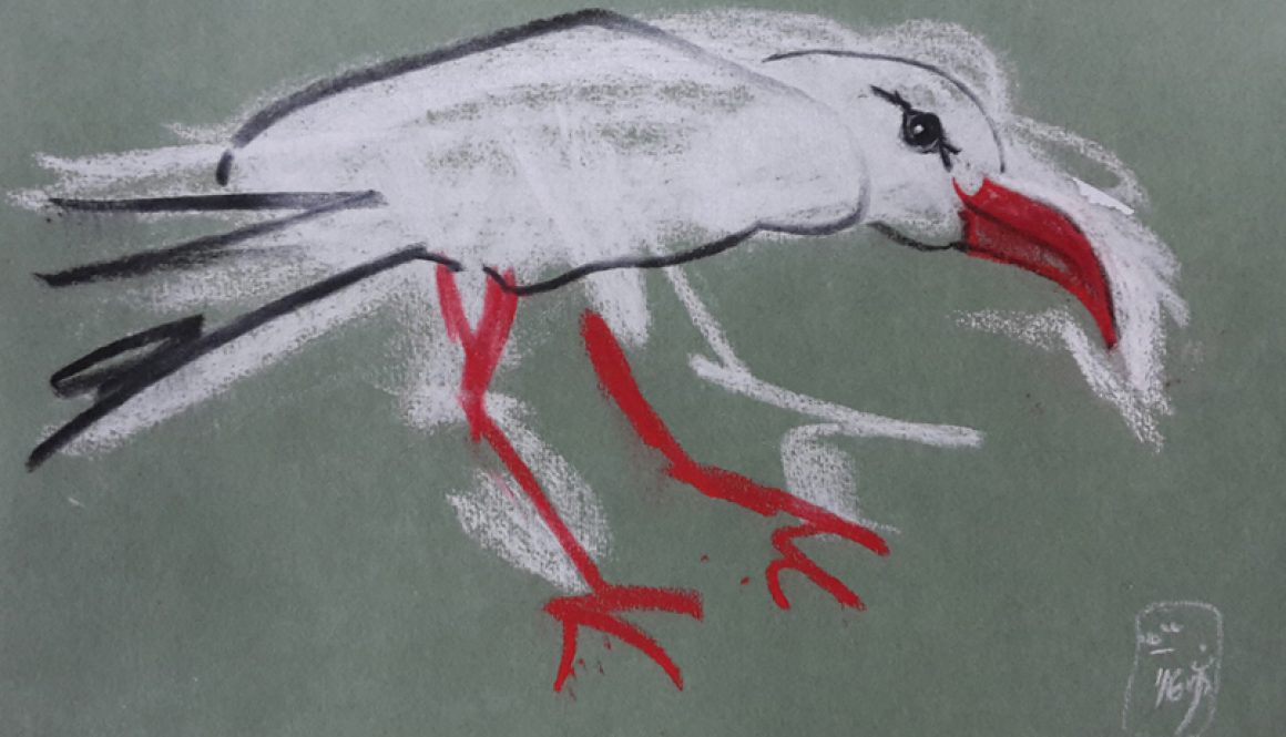 Torsten Schlüter, 2016, Kreide, 17,5x25,5cm