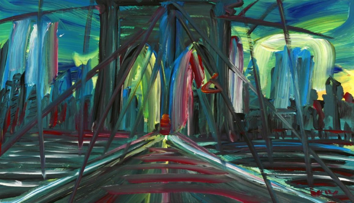 Torsten Schlüter, "Brooklyn Bridge", 1997, Acryl, 100x140cm