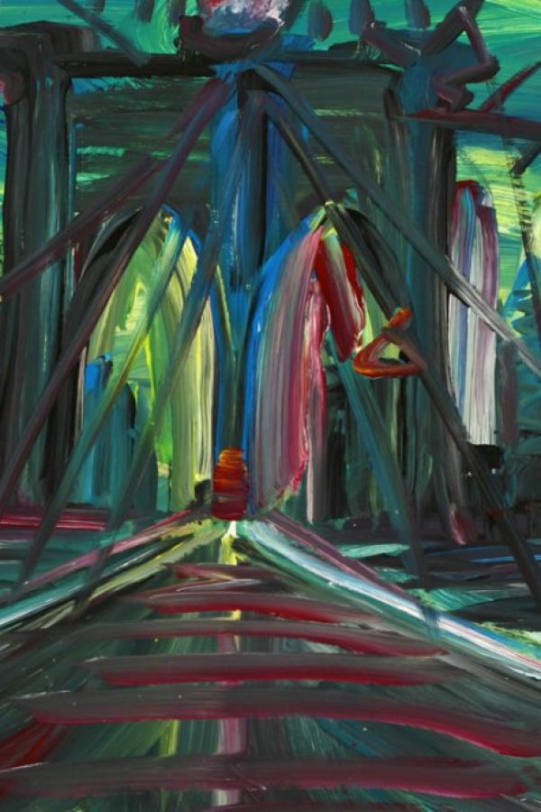 Torsten Schlüter, "Brooklyn Bridge", 1997, Acryl, 100x140cm