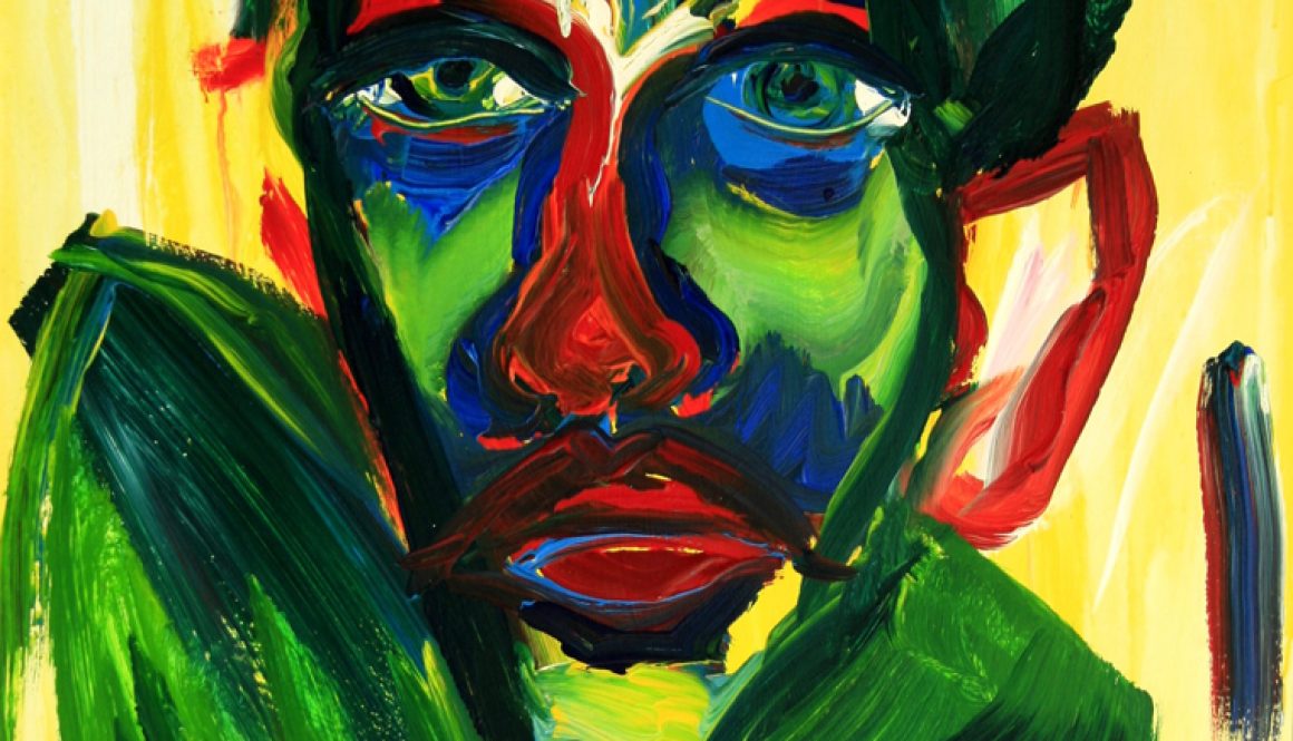 Torsten Schlüter, „Amazone“, 1998, Acryl, 100x70cm