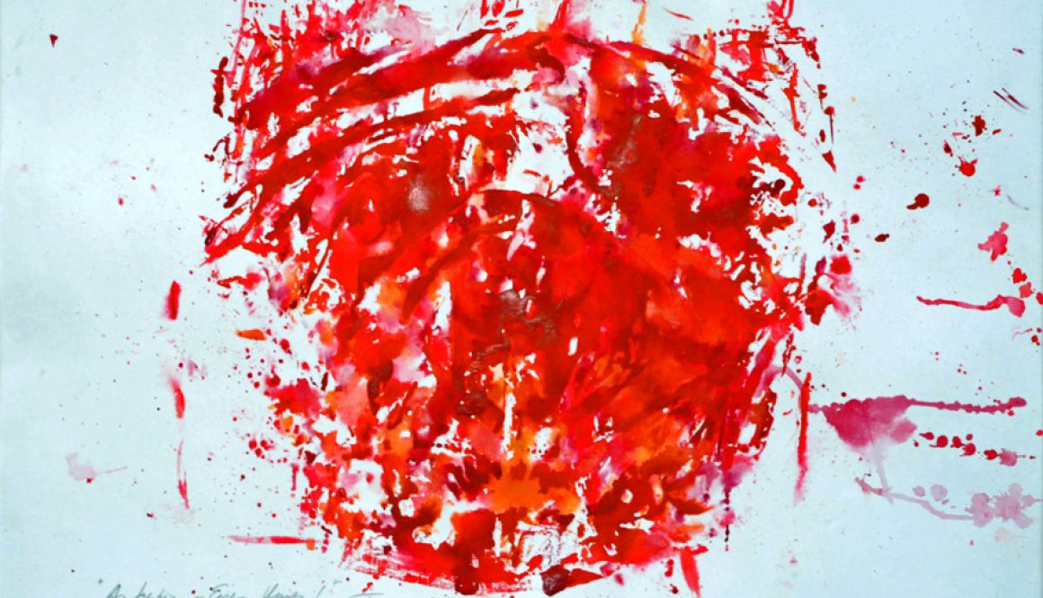 Torsten Schlüter, "Der zwölfte Mann, der Fanblock das schlagende Herz des Vereins", 2001, Acryl auf Karton, 76x105cm