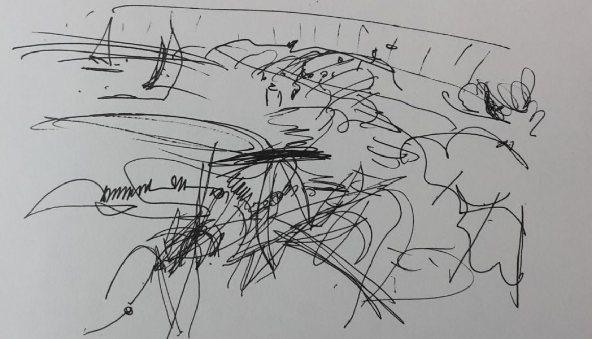 Torsten Schlüter, "Flinke Jollen", 2016, Fineliner, 20x26cm