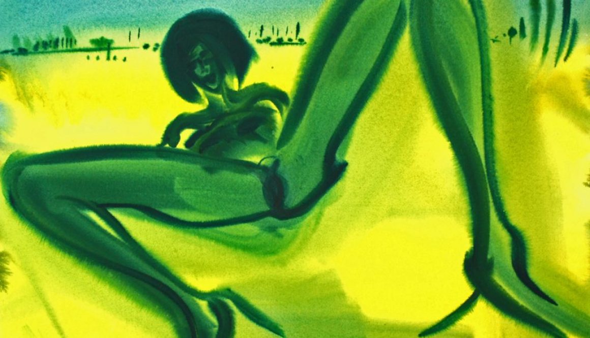 Torsten Schlüter, "Im Grünen", 2016, Aquarell, 50x65cm