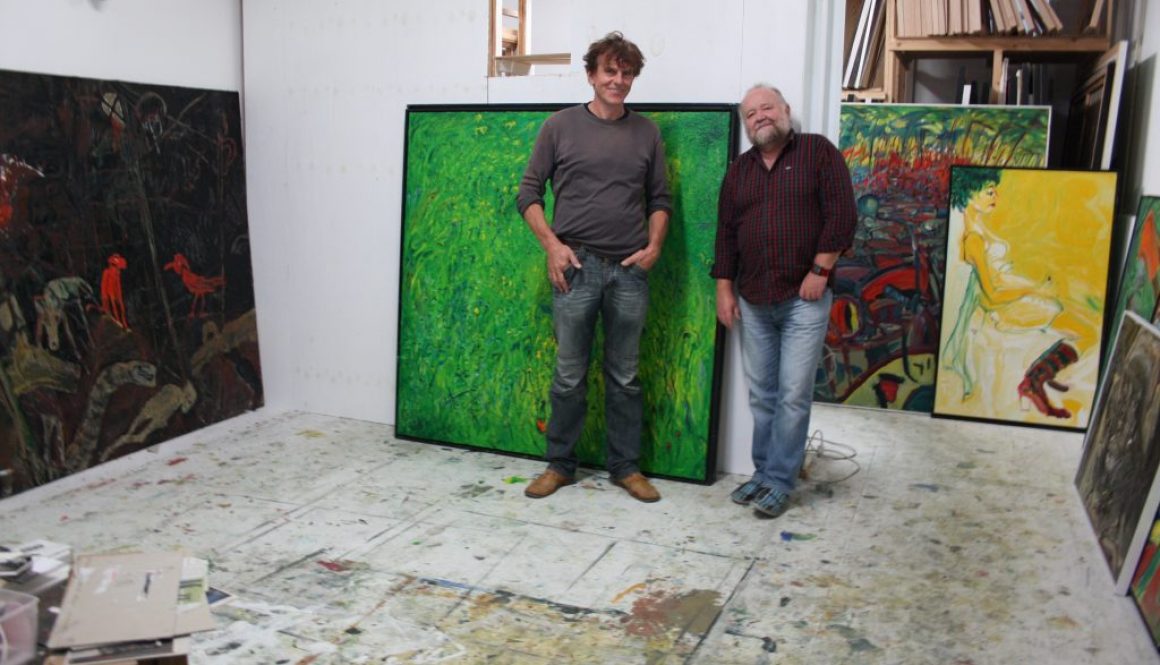 Im Berliner Atelier, 2013, Torsten Schlüter und Winfried Wunderlich