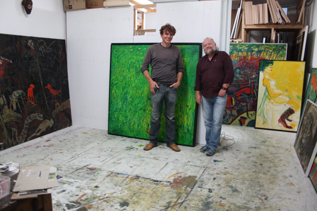 Im Berliner Atelier, 2013, Torsten Schlüter und Winfried Wunderlich