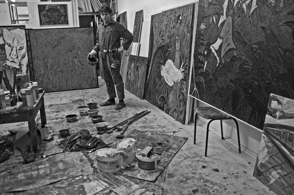 Im Berliner Atelier an der Jannowitzbrücke