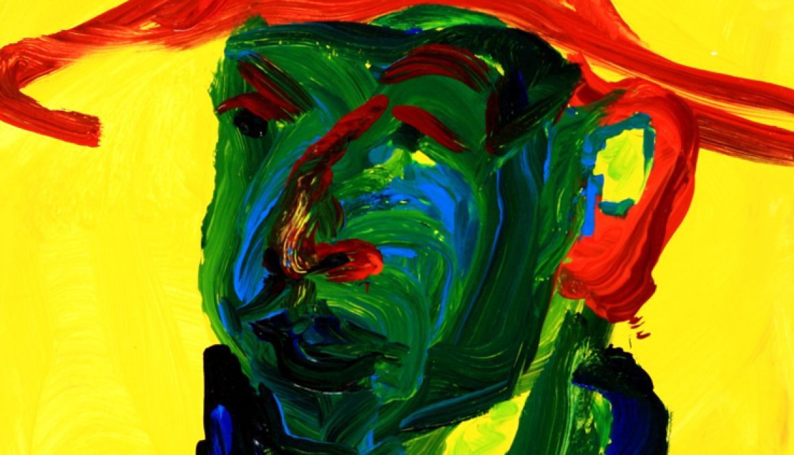 Torsten Schlüter, "Kunstbetrachter", 2001, Acryl, 70x50cm