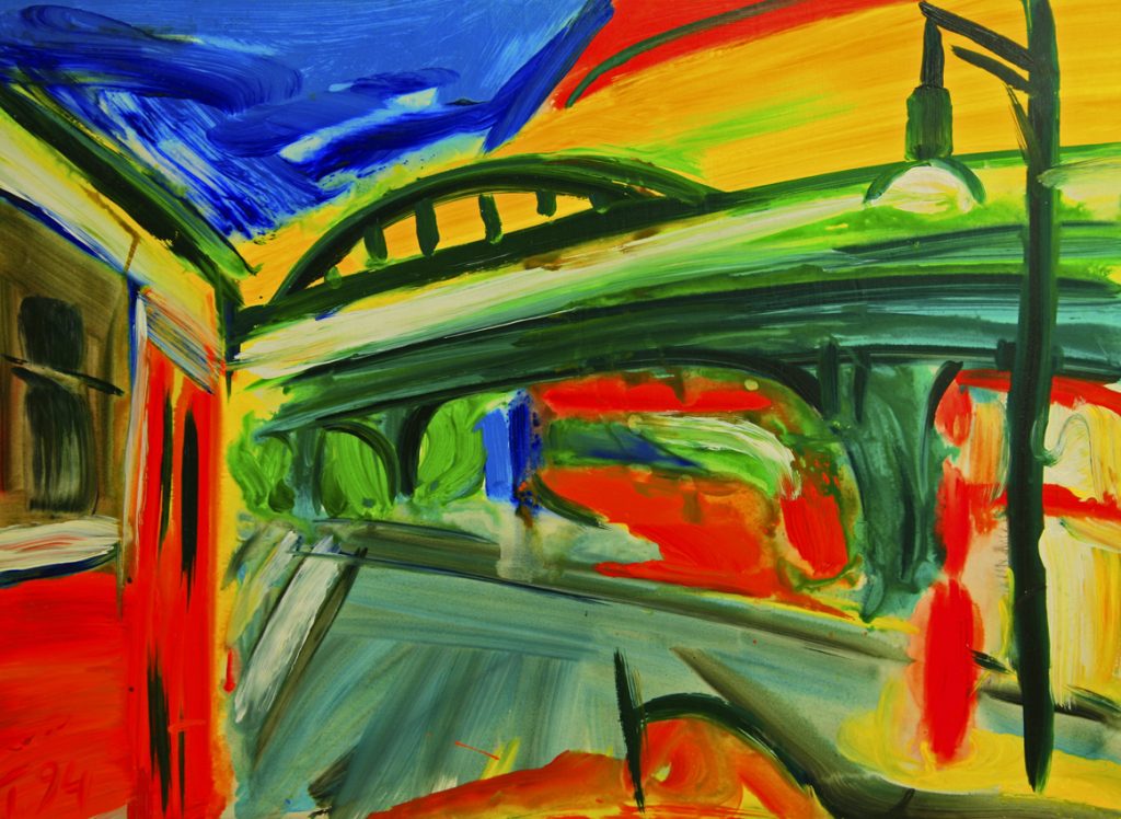 Torsten Schlüter, "Schönhauser", 1994, Acryl, 70x102cm