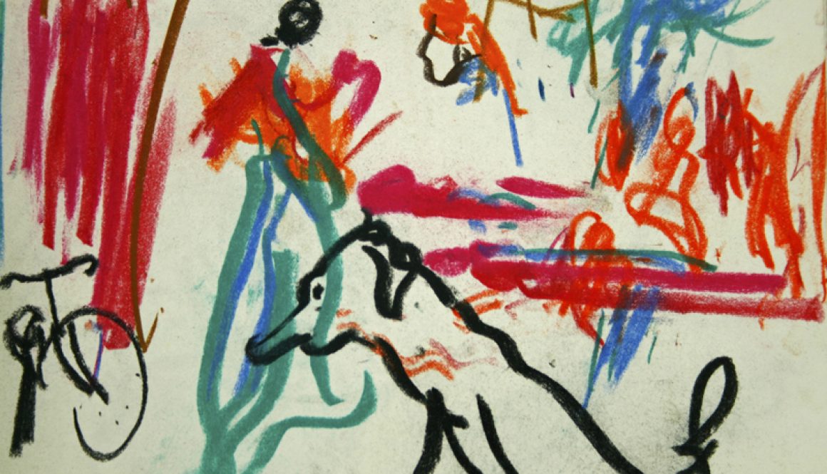 Torsten Schlüter, "Chaimama", 2005, Kreide, 25,5x17,5cm