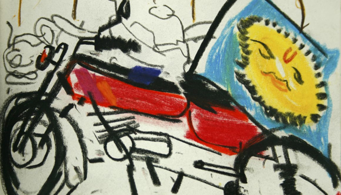 Torsten Schlüter, "Shivasonne", 2010, Kreide, 15x21cm