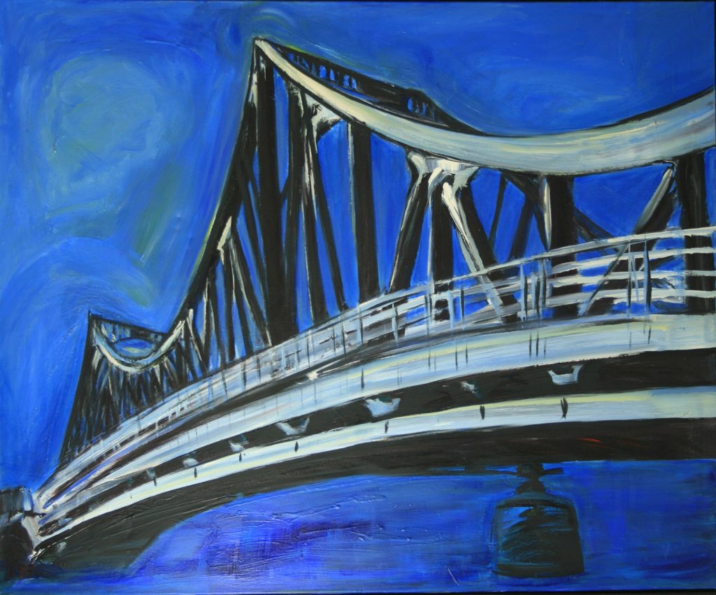 Torsten Schlüter, "Offene Agentenbruecke", 2009, Öl auf Leinwand, 125x160cm