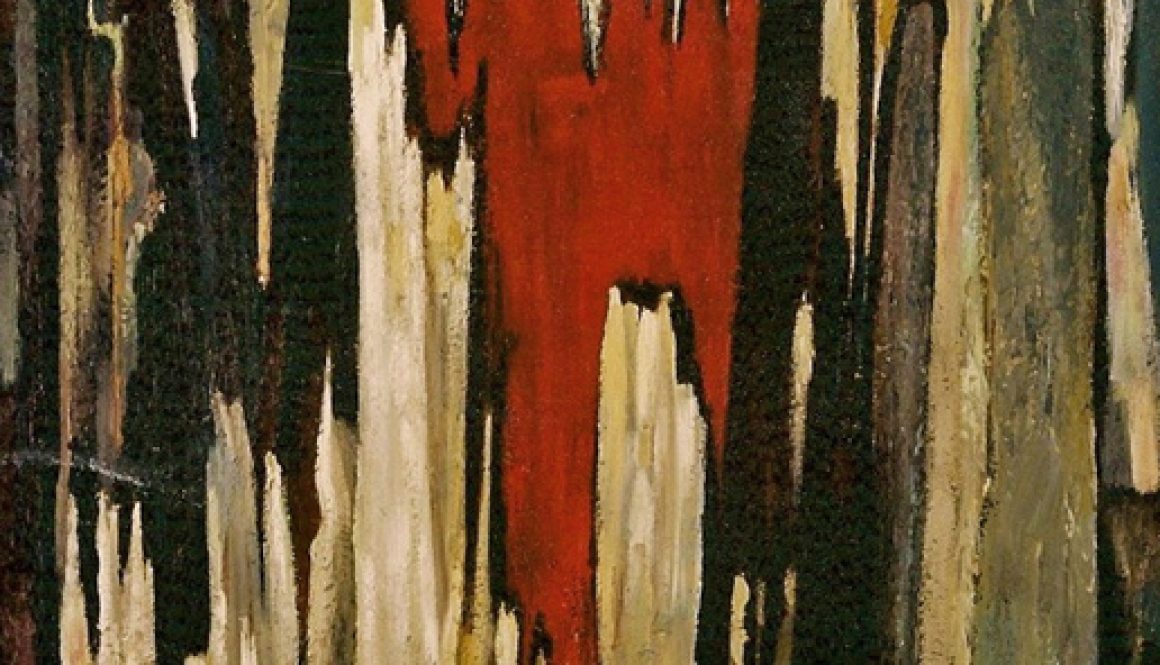 Torsten Schlüter, "Der Oktobersturm", 1990, Öl auf Holz, 165x130cm