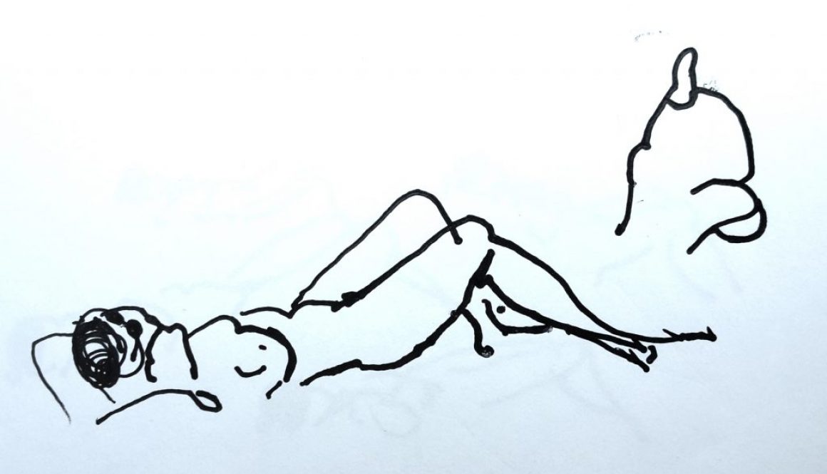 Torsten Schlüter, "Tagwache", 2016, Fineliner, 10x14cm