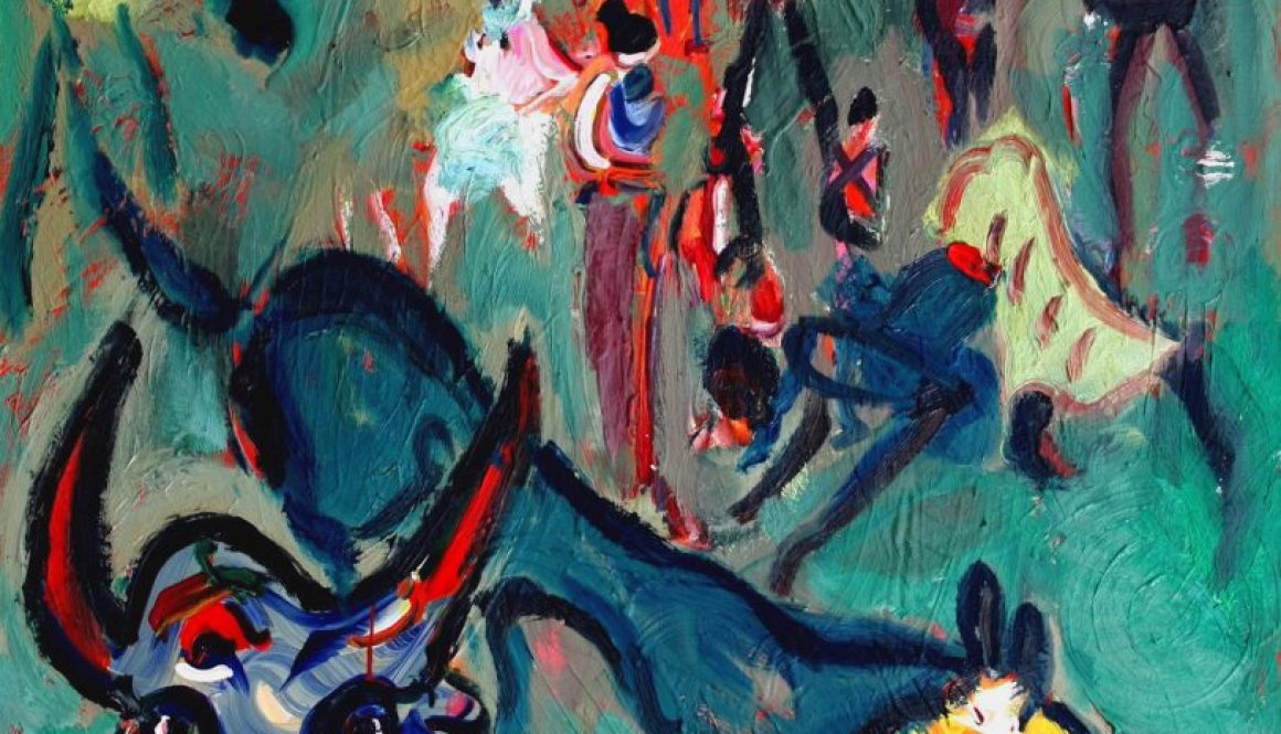 Torsten Schlüter, Tanzplatz, 2014, Öl auf Leinwand, 100x80cm