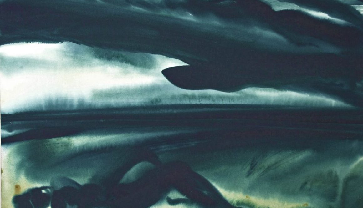 Torsten Schlüter, "Überdach", 2016, Aquarell, 50 x 65 cm