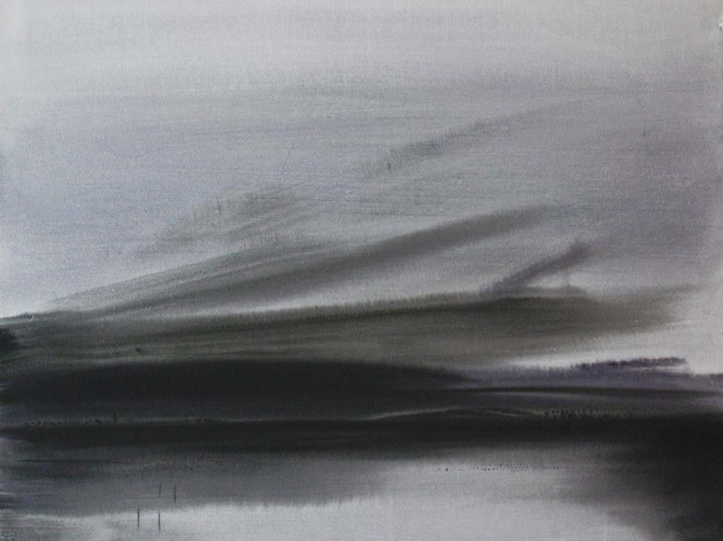 orsten Schlüter, "Vorüberziehende Staffelung", 2016, 50x65cm