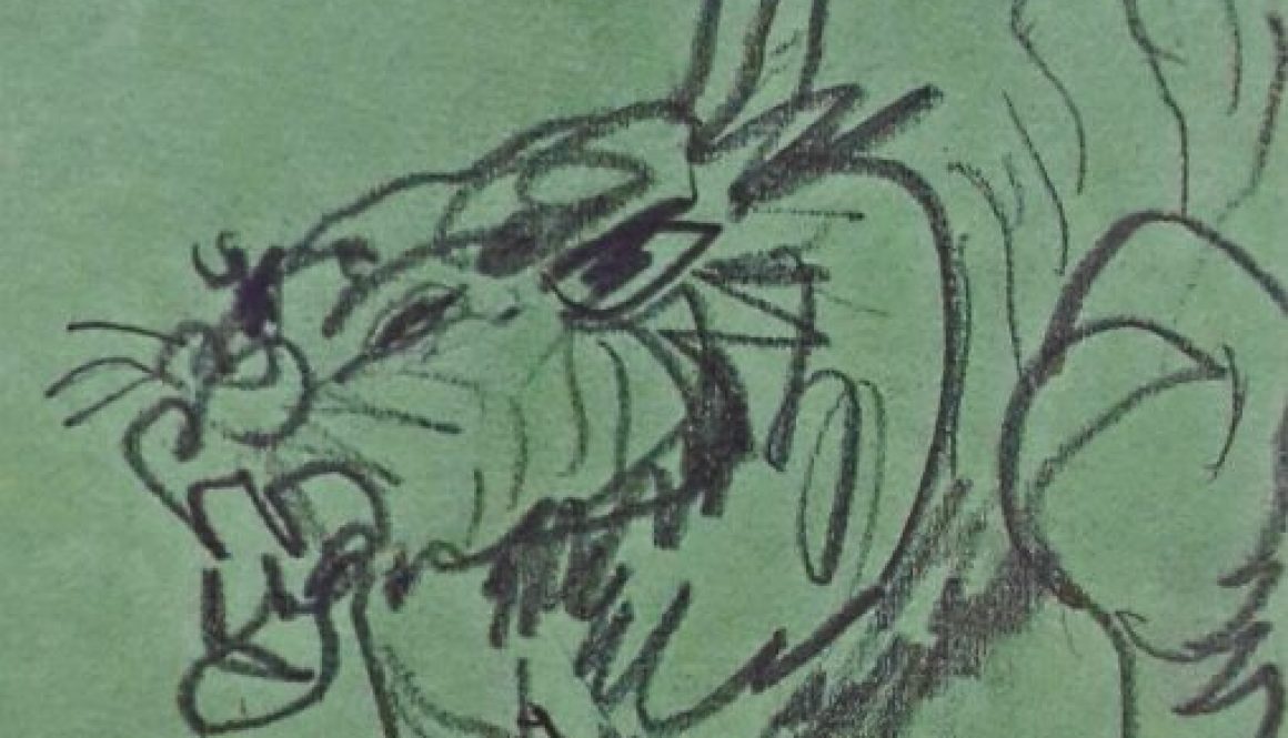 Torsten Schlüter, "Wildes Kätzchen", 2016, Bleistift, 24x12cm