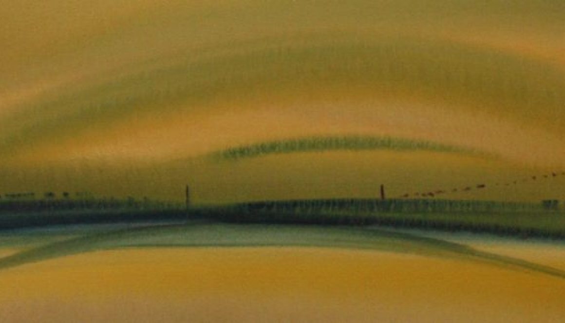 Torsten Schlüter, "Zwischenstop", 2016, Aquarell, 20x65cm