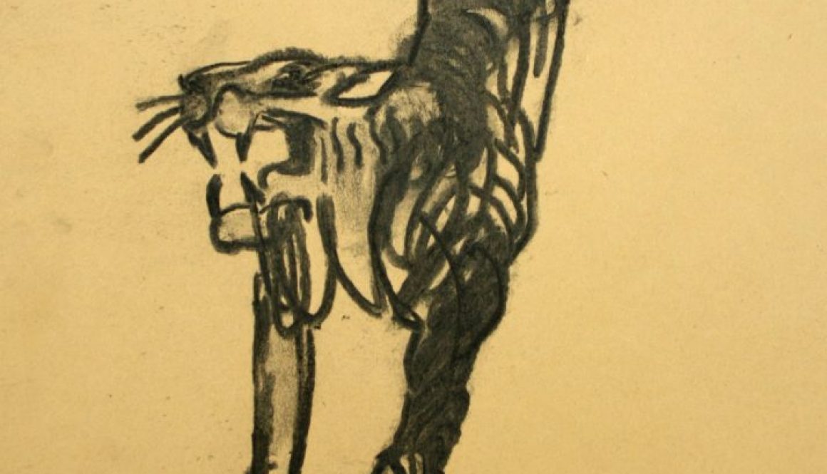 Mein Reh!, 2018, Kohle, 40x30cm