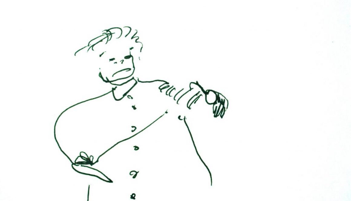 Sir Simon Rattle, 2017, Fineliner, 15x21cm