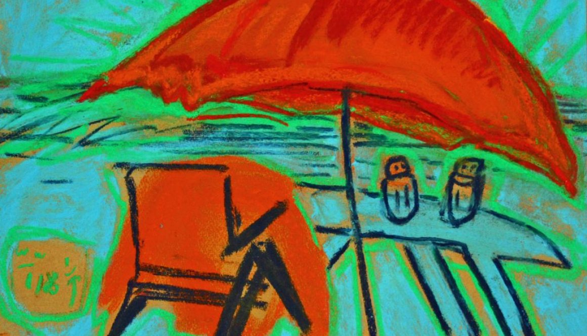 JRG,Salt und Pepper, Tisch und Stuhl unter einem Dach ,29x39cm, 2.400,Kopie