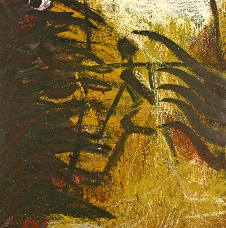 Der Läufer, 1996, Öl auf Leinwand, 180 x 180cm