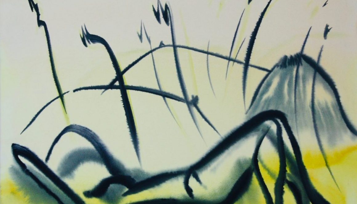 Frisches Heu, 2016, Aquarell,50x56cm, 3.200,-